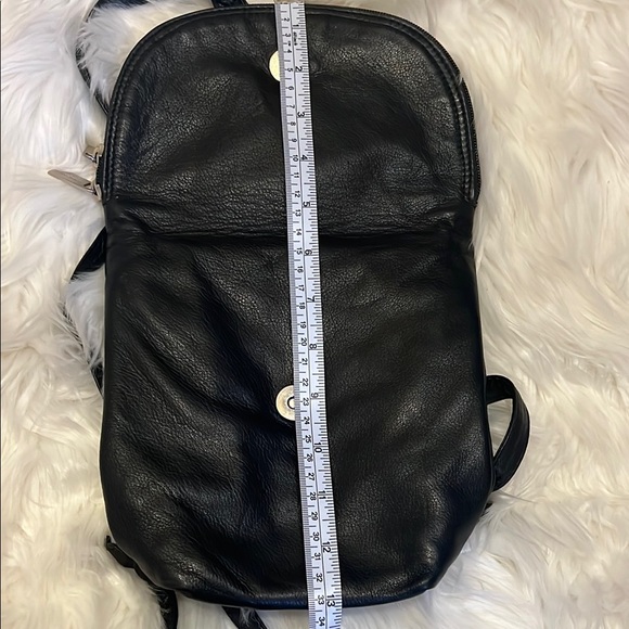 Renato Angi Black Leather Mini Backpack - Picture 16 of 16